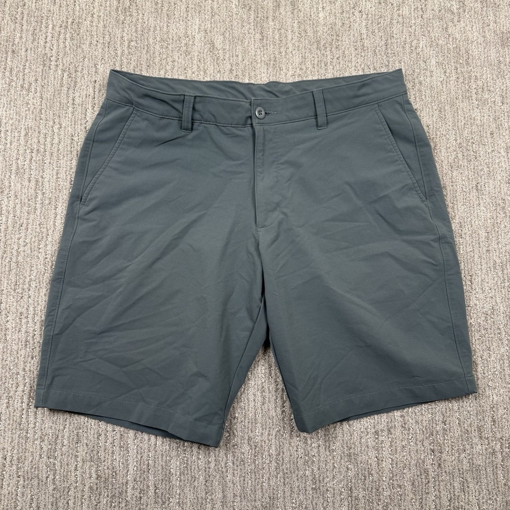 Under Armour Shorts Mens 38‎ Gray Golf Stretch Logo Casual Outdoor